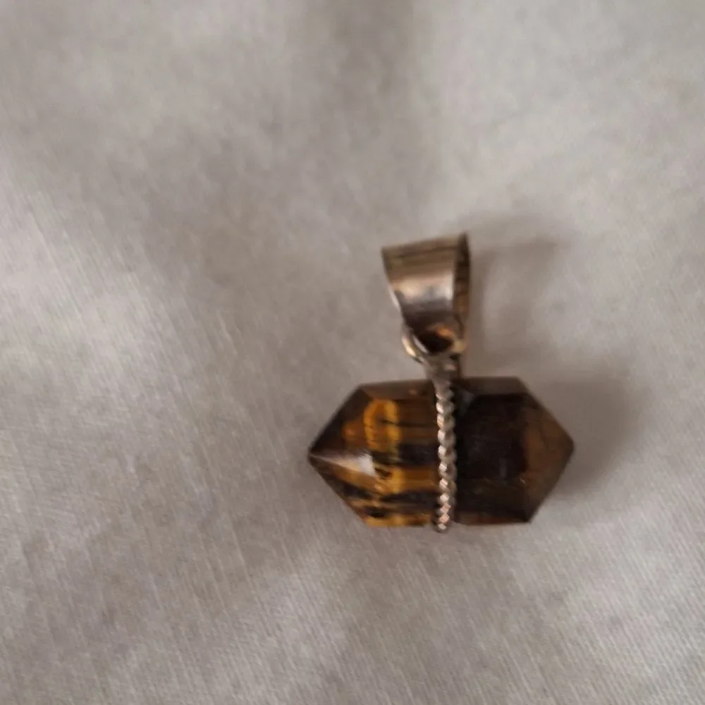 Silver Cats Eye Brown, Pendant, Charm